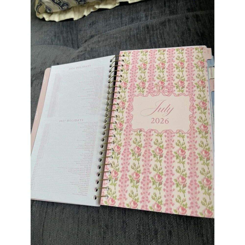 LoveShackFancy Yoobi Everblooming Rosettes Ditsy Monthly and Weekly Planner